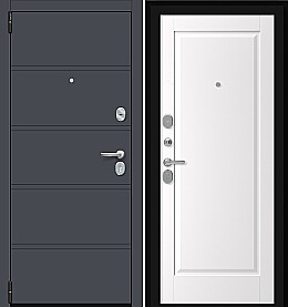 Дверь входная Porta R-3 8/П1 Graphite Pro/Alaska, 2 замка