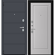 Дверь входная Porta R-3 8/П1 Graphite Pro/Nardo Grey, 2 замка, с ночной задвижкой
