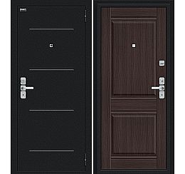 Дверь входная металлическая «Нео» Букле черное/Wenge Veralinga