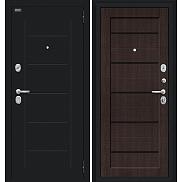 Дверь входная Борн Букле черное/Wenge Veralinga, 2 замка, с ночной задвижкой
