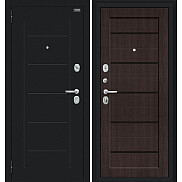 Дверь входная Борн Букле черное/Wenge Veralinga, 2 замка, с ночной задвижкой