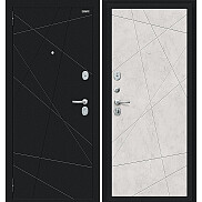 Дверь входная Граффити-5 (115/Г5) Букле черное/Look Art, 2 замка, с ночной задвижкой