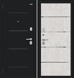 Дверь входная Лайн Букле черное/Look Art, 2 замка