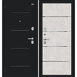 Дверь входная Лайн Букле черное/Look Art, 2 замка