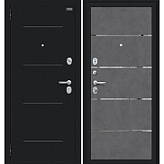 Дверь входная Лайн Букле черное/Slate Art, 2 замка