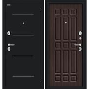 Дверь входная металлическая «Мило 104.52» Букле черное/Wenge Veralinga