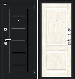 Дверь входная Некст Kale Букле черное/Nordic Oak, 2 замка