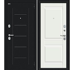 Дверь входная металлическая «Некст Kale» Букле черное/Off-white