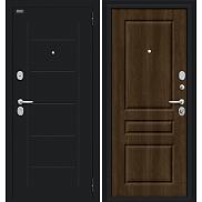 Дверь входная металлическая «Пик 117.С14» Букле черное/Dark Barnwood