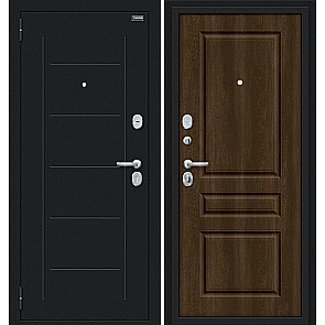 Дверь входная Пик 117.С14 Букле черное/Dark Barnwood, 2 замка