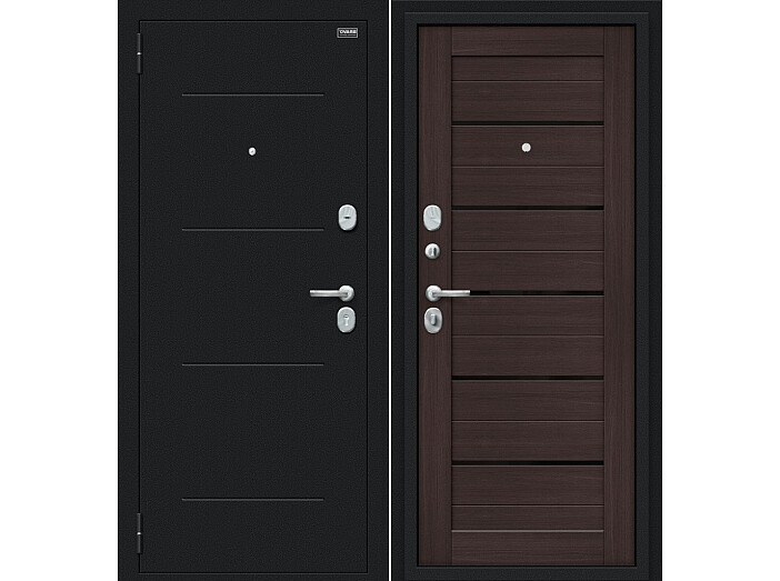 ДC Bravo R-2 Техно Kale (104/П22) Wenge Veralinga BS/Букле черное 205*86 Левая