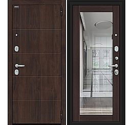 Дверь входная Флэт Kale Almon 28/Wenge Veralinga, с зеркалом, 1 замок, с ночной задвижкой