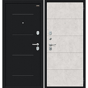 Дверь входная Граффити-1 Инсайд Букле черное/Look Art, 2 замка, с ночной задвижкой