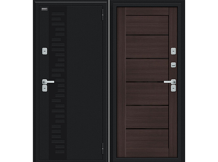 ДC Bravo Thermo-2 Техно Декор (100/П22) Wenge Veralinga BS/Букле черное/BCE 205*86 Правая