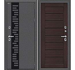 Дверь входная металлическая «Bravo T 111.Б22» Антик Серебро/Wenge Veralinga