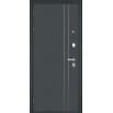 tumb 2 - ДМ CITY MAX MP Черный муар металлик,  D-5 CSmart/ МДФ Эмаль молоко-190 205*96 Левая (Фурнитура сатин)