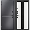 tumb 1 - ДМ CITY MAX MP Черный муар металлик/ D4 МДФ Белый софт,, Sipr-4, lacobel black 205*86 Левая ( фурнитура чёрная)