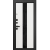 tumb 3 - ДМ CITY MAX MP Черный муар металлик/ D4 МДФ Белый софт,, Sipr-4, lacobel black 205*86 Левая ( фурнитура чёрная)