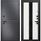 ДМ CITY MAX MP Черный муар металлик/ D4 МДФ Белый софт,, Sipr-4, lacobel black 205*96 Левая ( фурнитура чёрная)