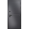 tumb 2 - ДМ CITY MAX MP Черный муар металлик/ D4 МДФ Белый софт,, Sipr-4, lacobel black 205*96 Левая ( фурнитура чёрная)