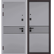 Дверь входная Сити Макс ПП 183/183 Гриджио/Гриджио, 2 замка, с ночной задвижкой