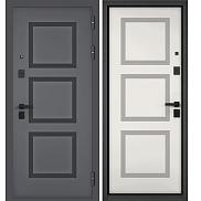 Дверь входная City Prime PP 192/192 Оскуро/Белый софт(Фурнитура чёрная)