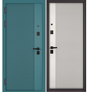 Дверь входная Сити Макс ПП 159/159 Верде/Эмаль белоснежная, 2 замка