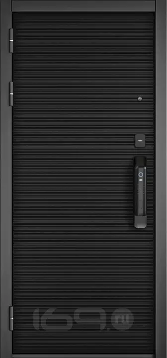 ДМ CITY MAX IQ PP Черный муар металлик/ МДФ Чёрный матовый-181 Сsmart/ МДФ Si-4 Mirox Grey-Белый софт 205*88 Левая