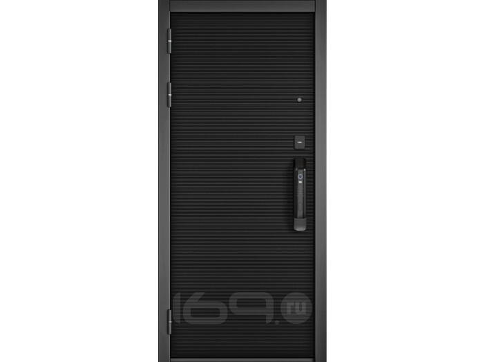 ДМ CITY MAX IQ PP Черный муар металлик/ МДФ Чёрный матовый-181 Сsmart/ МДФ Si-4 Mirox Grey-Белый софт 205*96 Левая