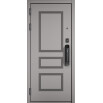 tumb 2 - ДМ CITY MAX IQ PP Черный муар металлик/ МДФ Эмаль светло-серая-191 Сsmart/ МДФ 2 Белый матовый 205*96 Левая