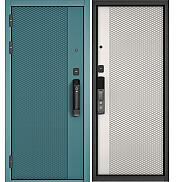 Дверь входная City Max IQ PP 159 Сsmart/159 Верде/Эмаль белоснежная, 2 замка