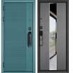 tumb 1 - ДМ CITY MAX IQ PP Черный муар металлик/ МДФ Верде-160 Сsmart/ МДФ Si-4 Mirox Grey-Бетон серый 205*96 Левая