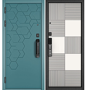 Дверь входная Сити Макс Ай Кью ПП 184 Сsmart/173 Верде/Белый матовый, 2 замка