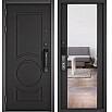 tumb 1 - ДМ CITY MAX IQ PP Черный муар металлик/МДФ  6 СSmart  графит софт, МДФ  графит софт 164 СSmart  205*88 Левая (фурнитура чёрная)