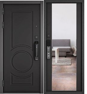 Дверь входная Сити Макс Ай Кью ПП 6 СSmart/164 СSmart mirror Графит софт/Графит софт, 2 замка