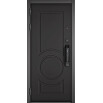 tumb 2 - ДМ CITY MAX IQ PP Черный муар металлик/МДФ  6 СSmart  графит софт, МДФ  графит софт 164 СSmart  205*88 Левая (фурнитура чёрная)