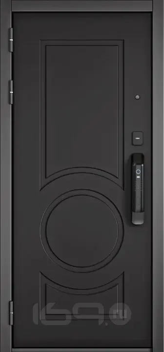 ДМ CITY MAX IQ PP Черный муар металлик/МДФ  6 СSmart  графит софт, МДФ  графит софт 164 СSmart  205*88 Левая (фурнитура чёрная)