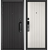 tumb 1 - ДМ CITY MAX IQ PP Черный муар металлик/МДФ Черный матовый 10SM-161, МДФ Белый матовый 10SM-161  205*88 Левая