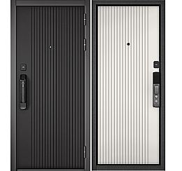 Дверь входная City Smart PP Черный матовый, 10SM-161/Белый матовый 10SM-161