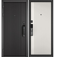 Дверь входная City Max IQ PP 10SM-161/10SM-161 Чёрный матовый/Белый матовый, 2 замка