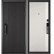 Дверь входная City Smart PP Черный матовый, 10SM-161/Белый матовый 10SM-161
