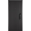 tumb 2 - ДМ CITY MAX IQ PP Черный муар металлик/МДФ Черный матовый 10SM-161, МДФ Белый матовый 10SM-161  205*88 Левая