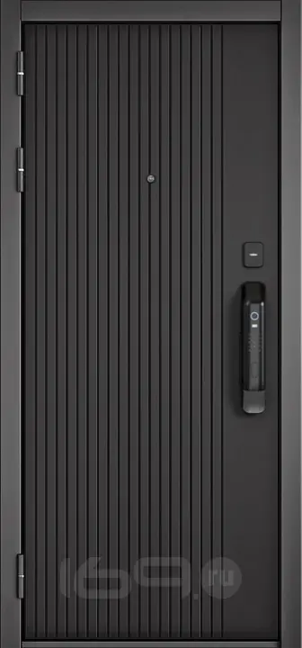 ДМ CITY MAX IQ PP Черный муар металлик/МДФ Черный матовый 10SM-161, МДФ Белый матовый 10SM-161  205*88 Левая