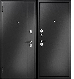 Дверь входная Family Eco MM RL-1, Антрацит букле/Антрацит букле, 2 замка, с ночной задвижкой