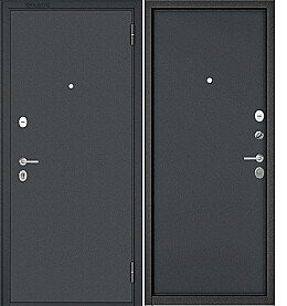 Дверь входная Family Eco ММ Чёрный муар металлик/Чёрный муар металлик, 2 замка
