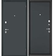 Дверь входная Family Eco MM Чёрный муар металлик/Чёрный муар металлик Steel
