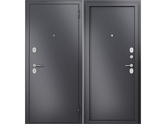ДМ FAMILY ECO MM Графит букле/Графит букле Steel Задвижка 205*86 Правая 