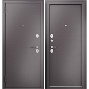 Дверь входная Family Eco MM (порог) Шоколад букле/Шоколад букле, 2 замка, с ночной задвижкой