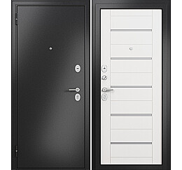 Дверь входная Family Eco MP E-143 Антрацит букле/Белый ларче, 2 замка, с ночной задвижкой