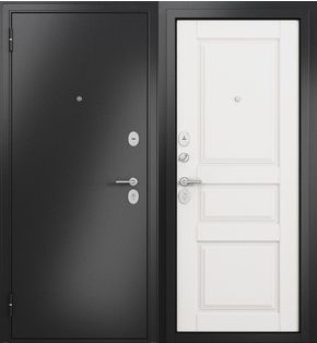 Дверь входная Фэмели Эко МП ED-2 Задвижка Антрацит букле/Белый ларче, 2 замка, с ночной задвижкой